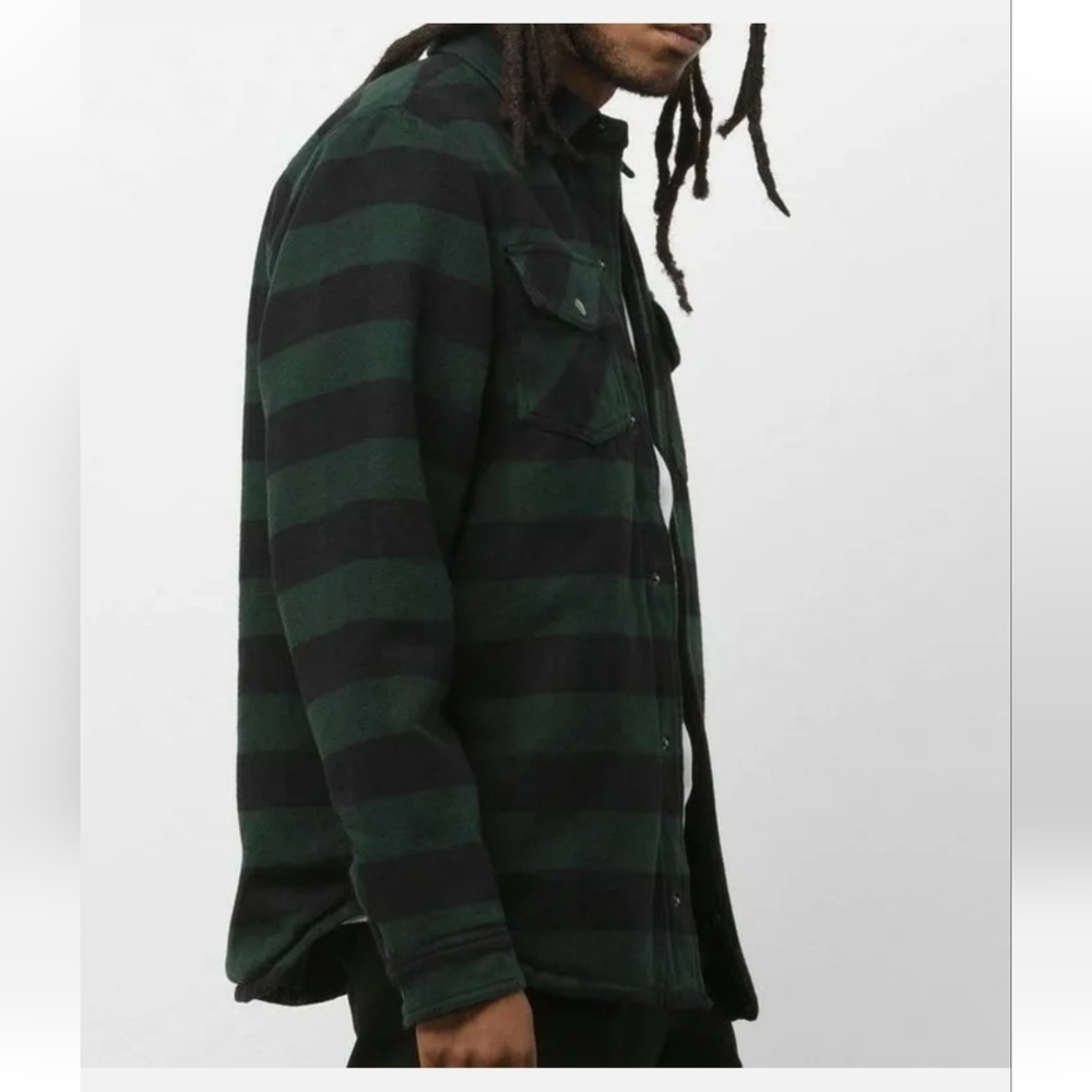 VANS Men's Reversible Jacket - Green/Black - NWT - Picture 2 of 6